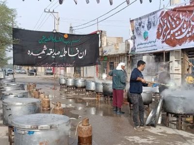ضیافت فاطمی با طبخ 20 دیگ آش نذری در کوت عبدالله+تصاویر