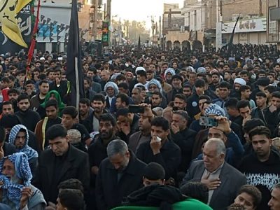 تشییع نمادین حضرت زهرا(س) در سوسنگرد+عکس