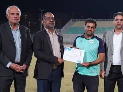 درخشش عضو کانون منتظران فرج در لیگ فوتبال استان هرمزگان