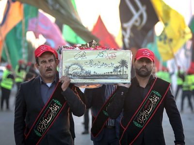 تشییع پیکر پاک شهید گمنام در منطقه ویژه اقتصادی پتروشیمی