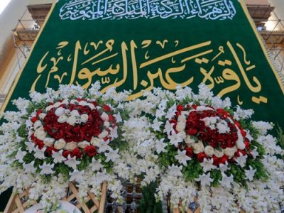 ایوان نجف با بیش از 1500 هزار شاخه گل تزئین شد+عکس و فیلم