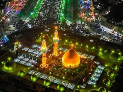 تحویل سال جدید میلادی در حرم امام حسین (ع)+فیلم