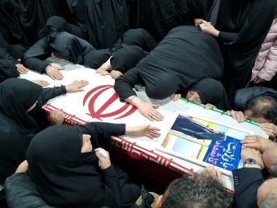 خاکسپاری شهید فائزه رحیمی در گلزار شهدای بهشت زهرا
