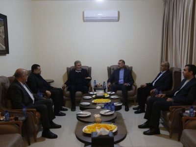 دیدار امیرعبداللهیان با رهبران گروه‌های مقاومت فلسطین